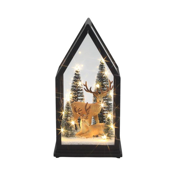 STRAITS LED Deer Lantern Black - 13x25cm