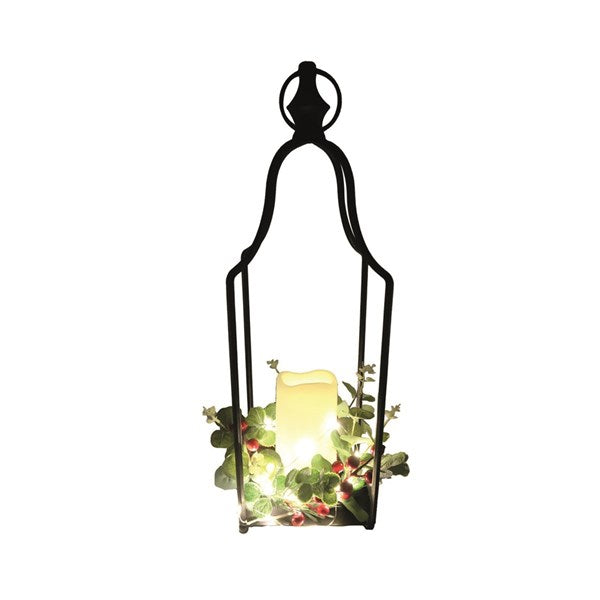 STRAITS LED Christmas Cage Lantern 15x47cm - Black