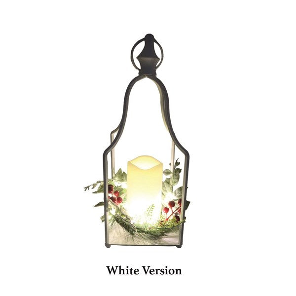 STRAITS LED Christmas Cage Lantern 15x38cm - White