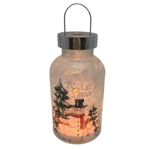 STRAITS LED Snowman Lantern 25cm