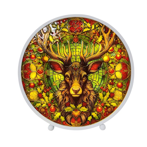 STRAITS LED Stained Glass Stag 22x23cm