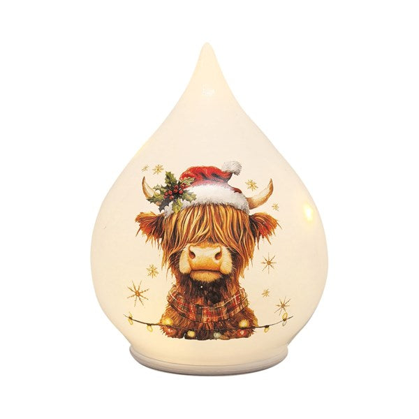 STRAITS LED Teardrop Highland Cow - 15cm