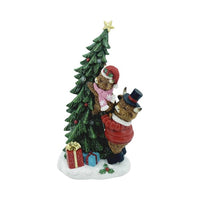 STRAITS Highland Cows with LED Christmas Tree Figurine 31cm