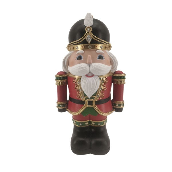 STRAITS LED Walnut Soldier Christmas Figurine - Red