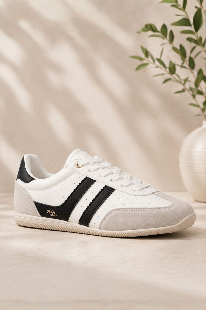 LLOYD & PRYCE Tangan Low Profile Trainer - White/Black