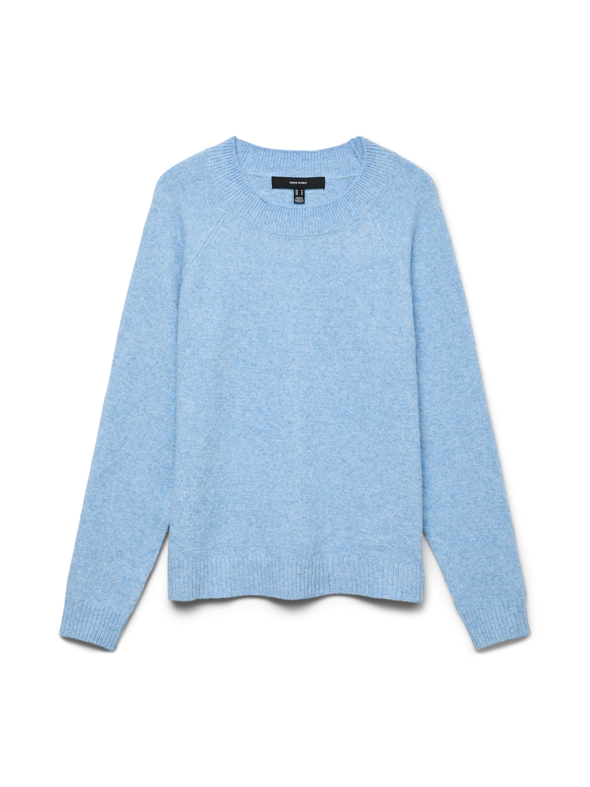VERO MODA Doffy Round Neck Knitted Pullover - Blue
