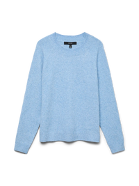 VERO MODA Doffy Round Neck Knitted Pullover - Blue