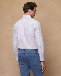 MAGEE Nephin Cotton Shirt - Blue Tattersalls