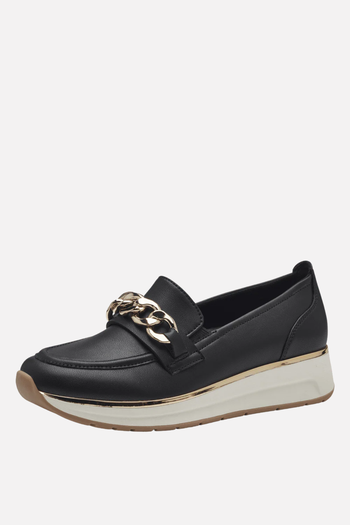 MARCO TOZZI Women's Slip On Shoe - Black/Gold