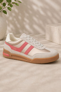 LLOYD & PRYCE Mcghen Gum Sole Low Trainer - Metallic/Pink