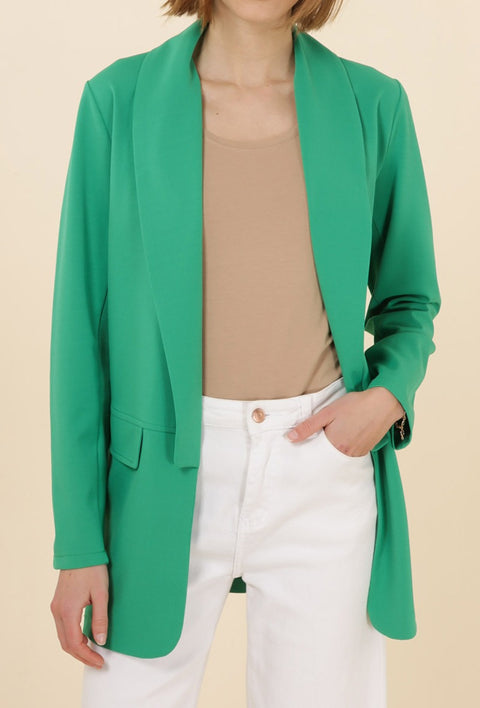 COPE CLOTHING : Long Blazer - Green