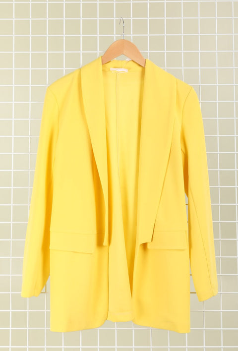 COPE CLOTHING : Long Blazer - Blazing Yellow