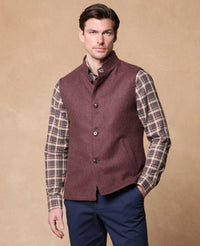 MAGEE Nephin Brushed Cotton Shirt - Burgundy Check
