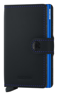 SECRID Men's Wallet - Miniwallet Matte - Black/Blue