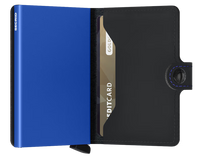 SECRID Men's Wallet - Miniwallet Matte - Black/Blue