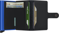 SECRID Men's Wallet - Miniwallet Matte - Black/Blue