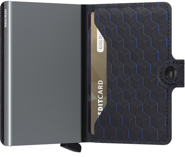 SECRID Men's Wallet - Miniwallet Optical - Black/Titanium
