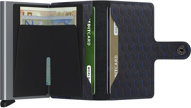 SECRID Men's Wallet - Miniwallet Optical - Black/Titanium