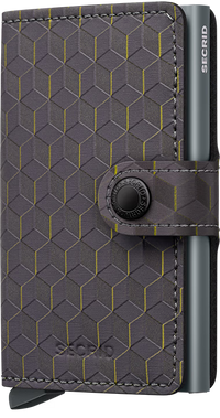 SECRID Men's Wallet - Miniwallet Optical - Grey/Yellow