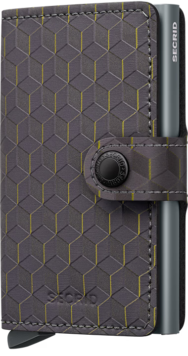 SECRID Men's Wallet - Miniwallet Optical - Grey/Yellow