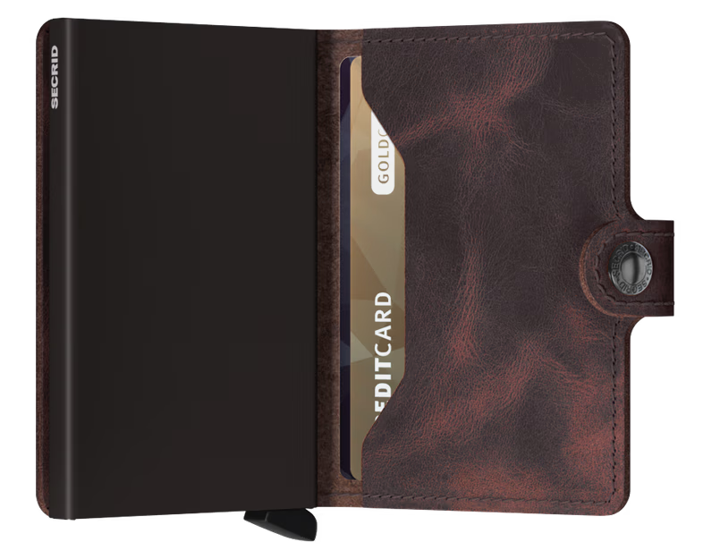 SECRID Men's Wallet - Miniwallet Vintage - Chocolate