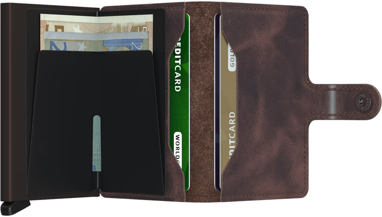SECRID Men's Wallet - Miniwallet Vintage - Chocolate