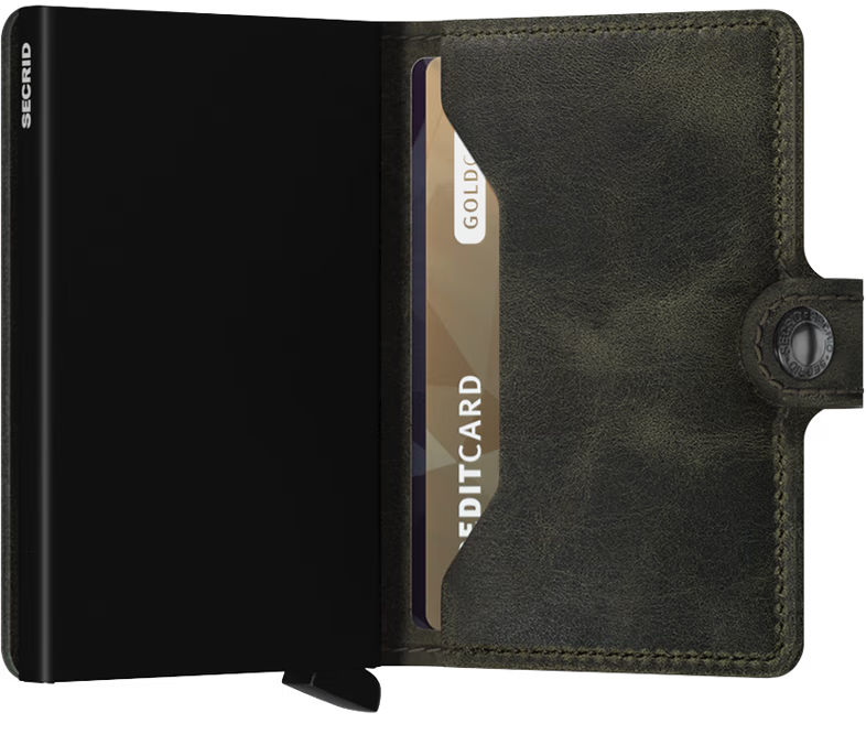 SECRID Men's Wallet - Miniwallet Vintage - Olive/Black