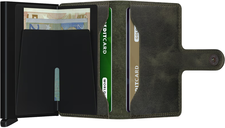 SECRID Men's Wallet - Miniwallet Vintage - Olive/Black