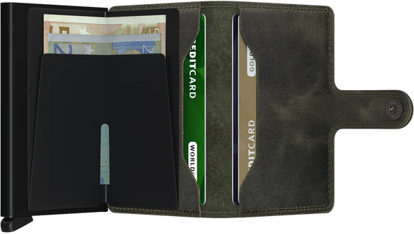 SECRID Men's Wallet - Miniwallet Vintage - Olive/Black