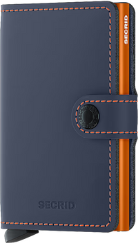 SECRID Men's Wallet - Miniwallet Matte - Blue/Orange