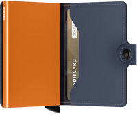 SECRID Men's Wallet - Miniwallet Matte - Blue/Orange