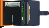 SECRID Men's Wallet - Miniwallet Matte - Blue/Orange