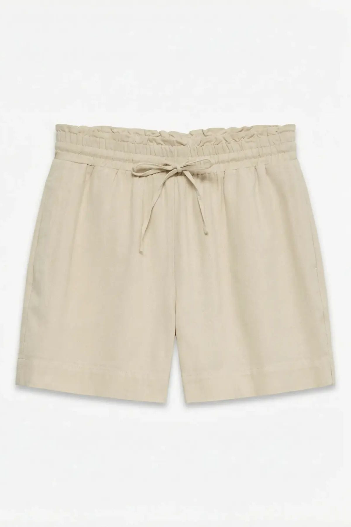 VERO MODA MyMilo Paperbag Wide Leg Shorts - Stone