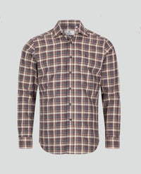 MAGEE Nephin Brushed Cotton Shirt - Burgundy Check