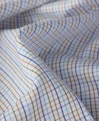 MAGEE Nephin Cotton Shirt - Blue Tattersalls