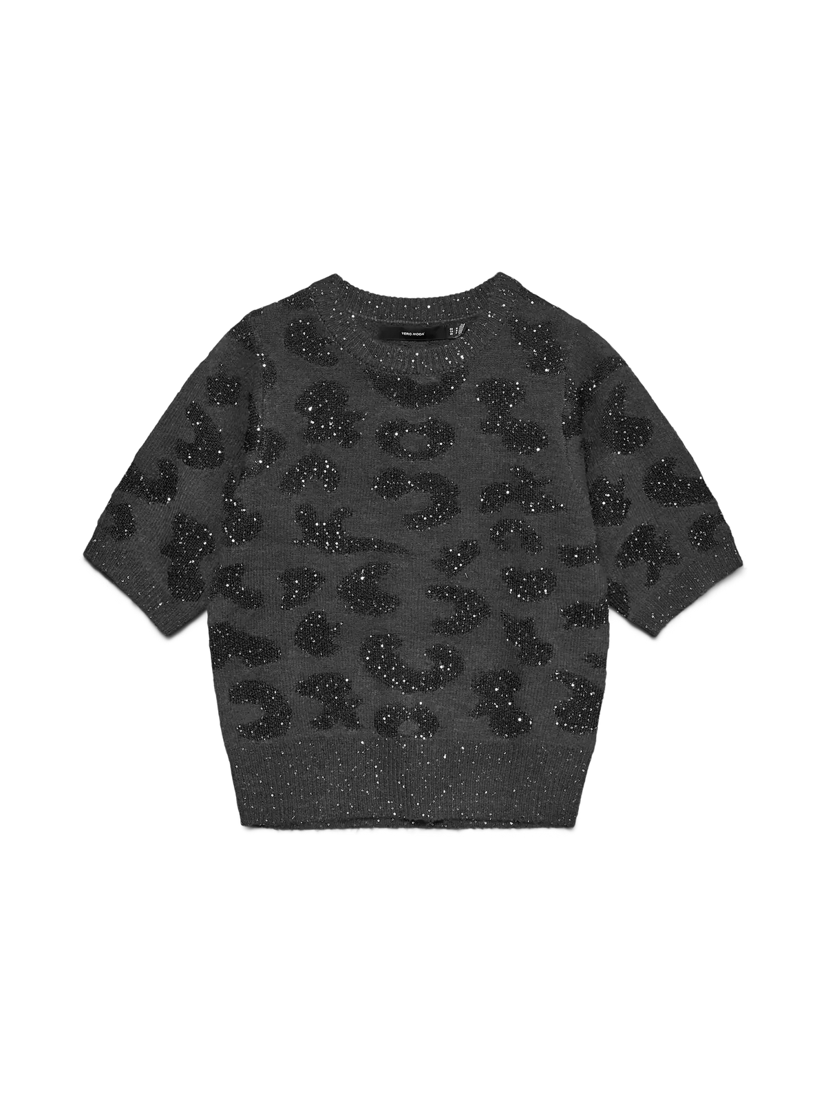 VERO MODA Zuzu Embellished Top - Grey