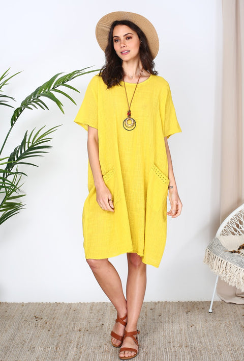 COPE CLOTHING : Tunic Dress - Mustard