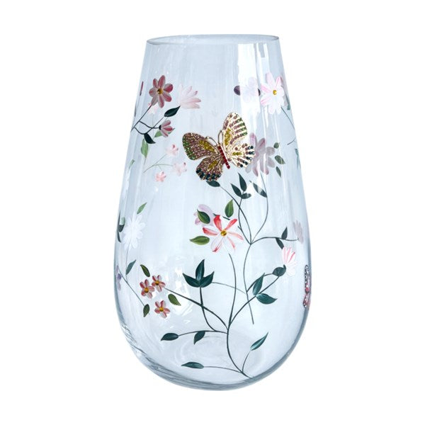 STRAITS Floral Butterfly Oval Vase 25cm