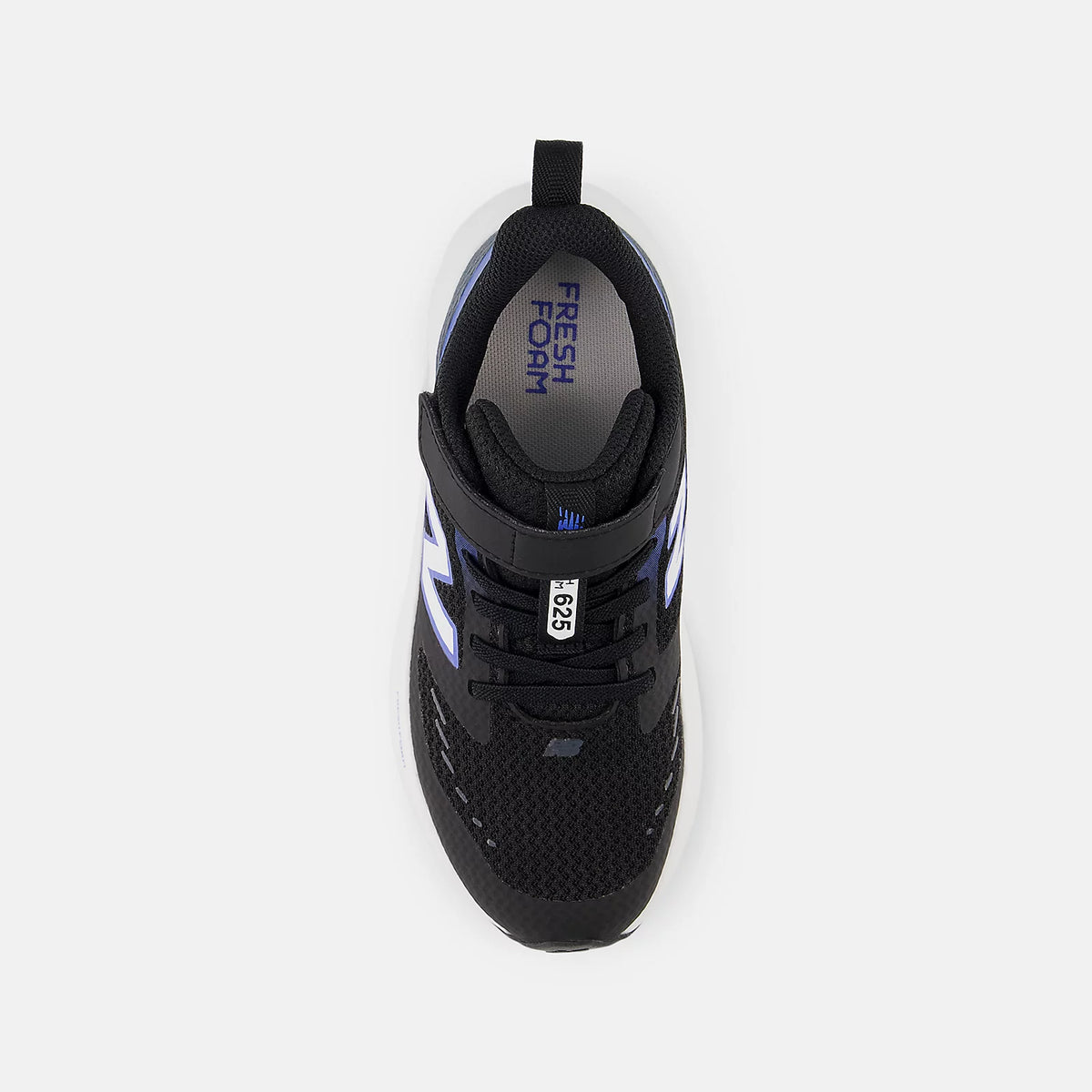 NEW BALANCE Boy's Fresh Foam 625 Hook & Loop Shoes - Black | P6254ZV