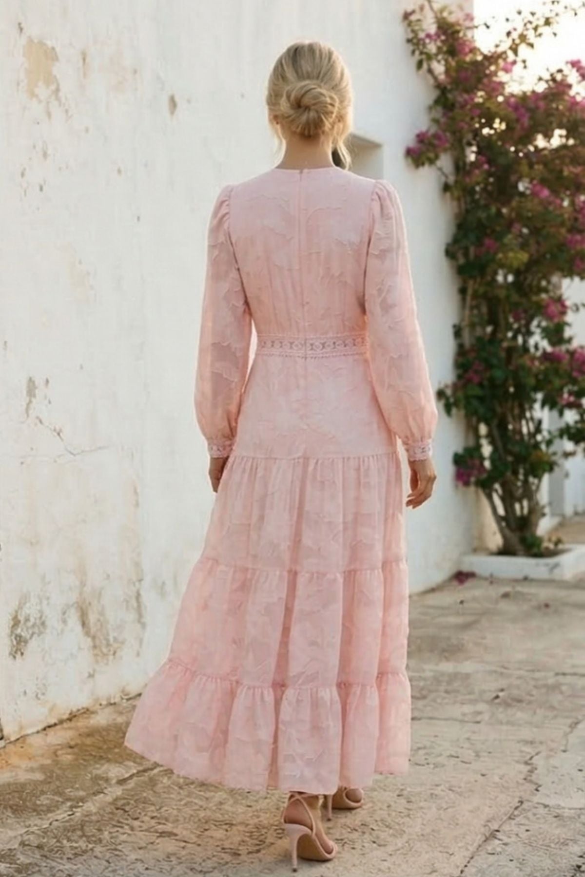 COPE CLOTHING Emma Intricate Crochet Dress - Pink