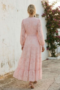 COPE CLOTHING Emma Intricate Crochet Dress - Pink
