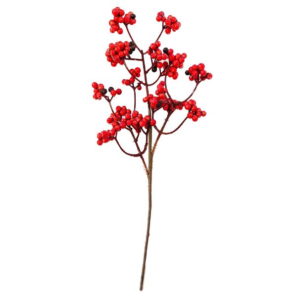 WGP Frosted Red Berry Branch 40cm