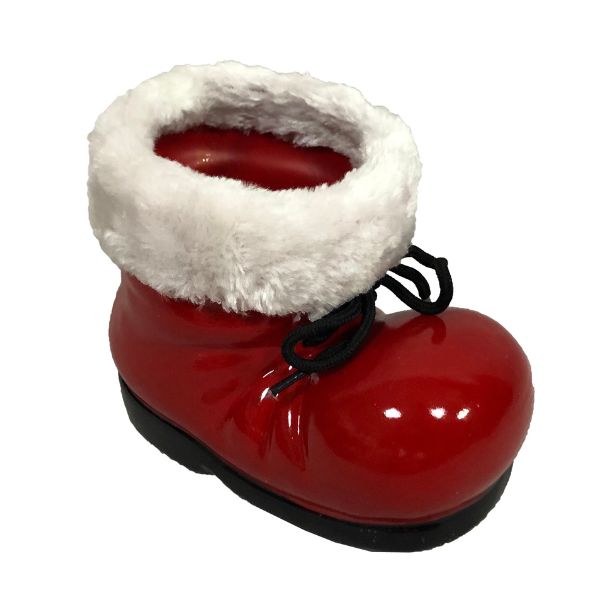 WGP Small Red Santa Boot with White Fur Trim 16x11cm
