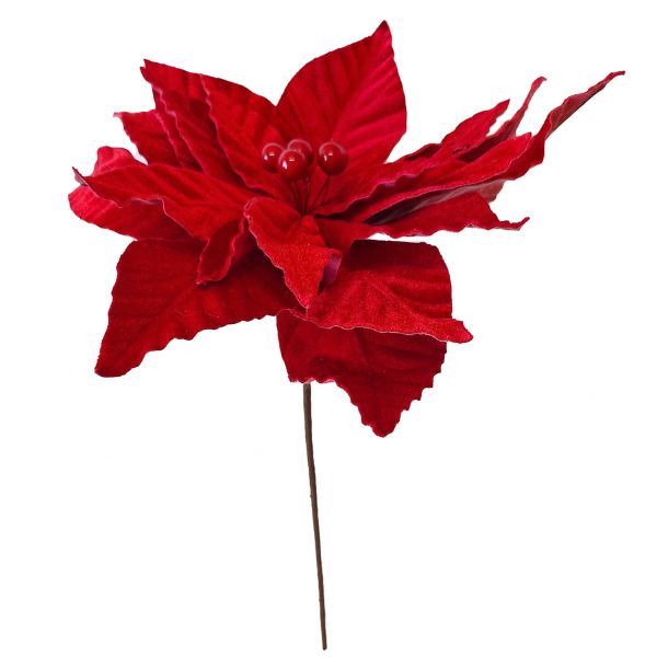 WGP Dark Red Poinsettia 40cm