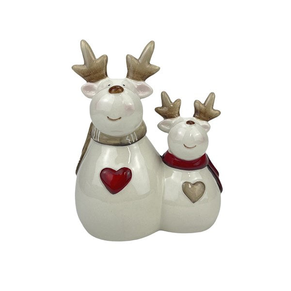 STRAITS Reindeer Couple Christmas Figurine 15cm