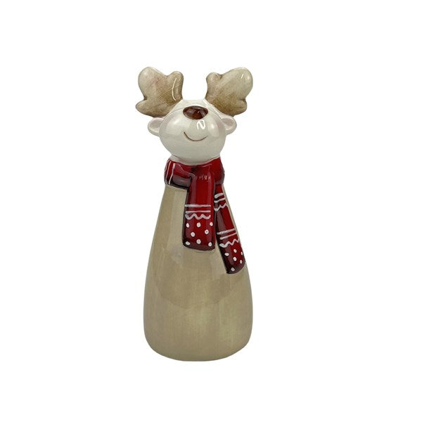 STRAITS Reindeer with Scarf Christmas Figurine 12.5cm