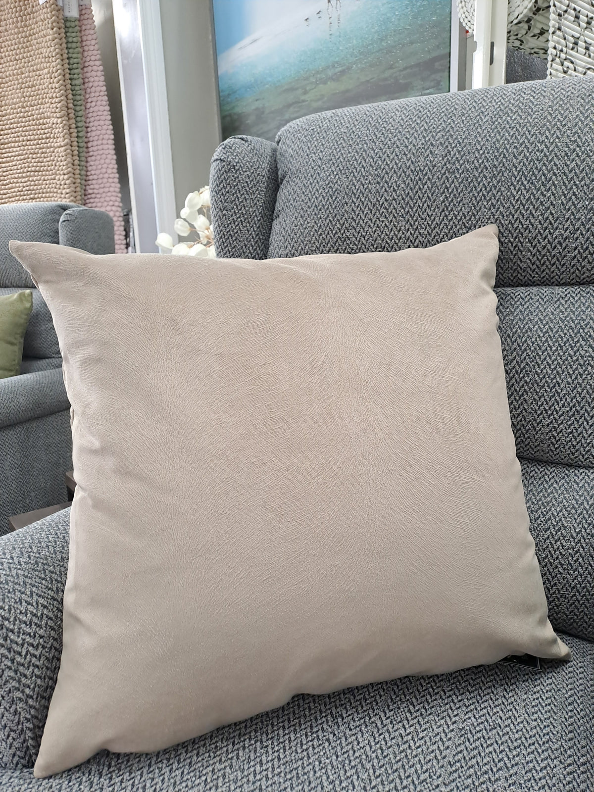 FULLSHIRE Pisa Textured Cushion - Biscuit 55x55cm