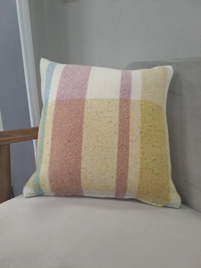 STUDIO DONEGAL Donegal Tweed Cushion Cover 45x45cm - Candy Stripe