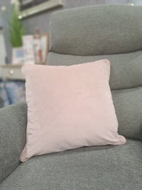 FULLSHIRE Velvet Piped Cushion - Blush Pink 43x43cm