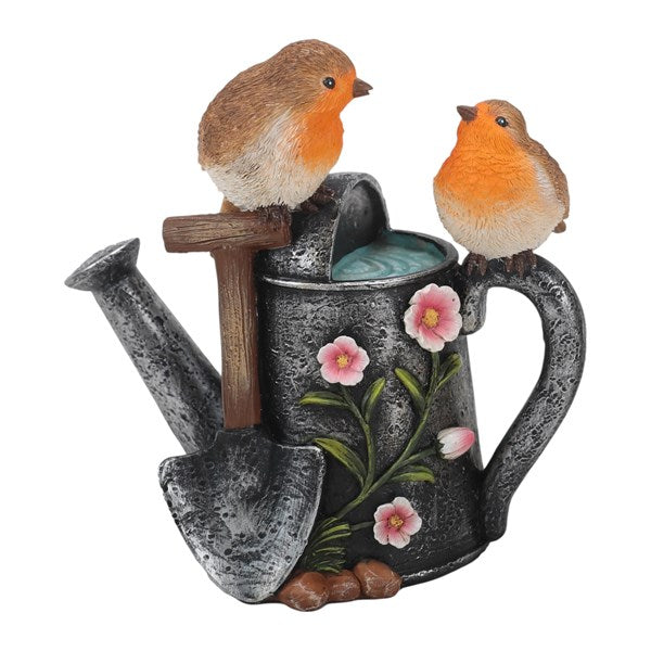 STRAITS Robin Watering Can Figurine 14cm